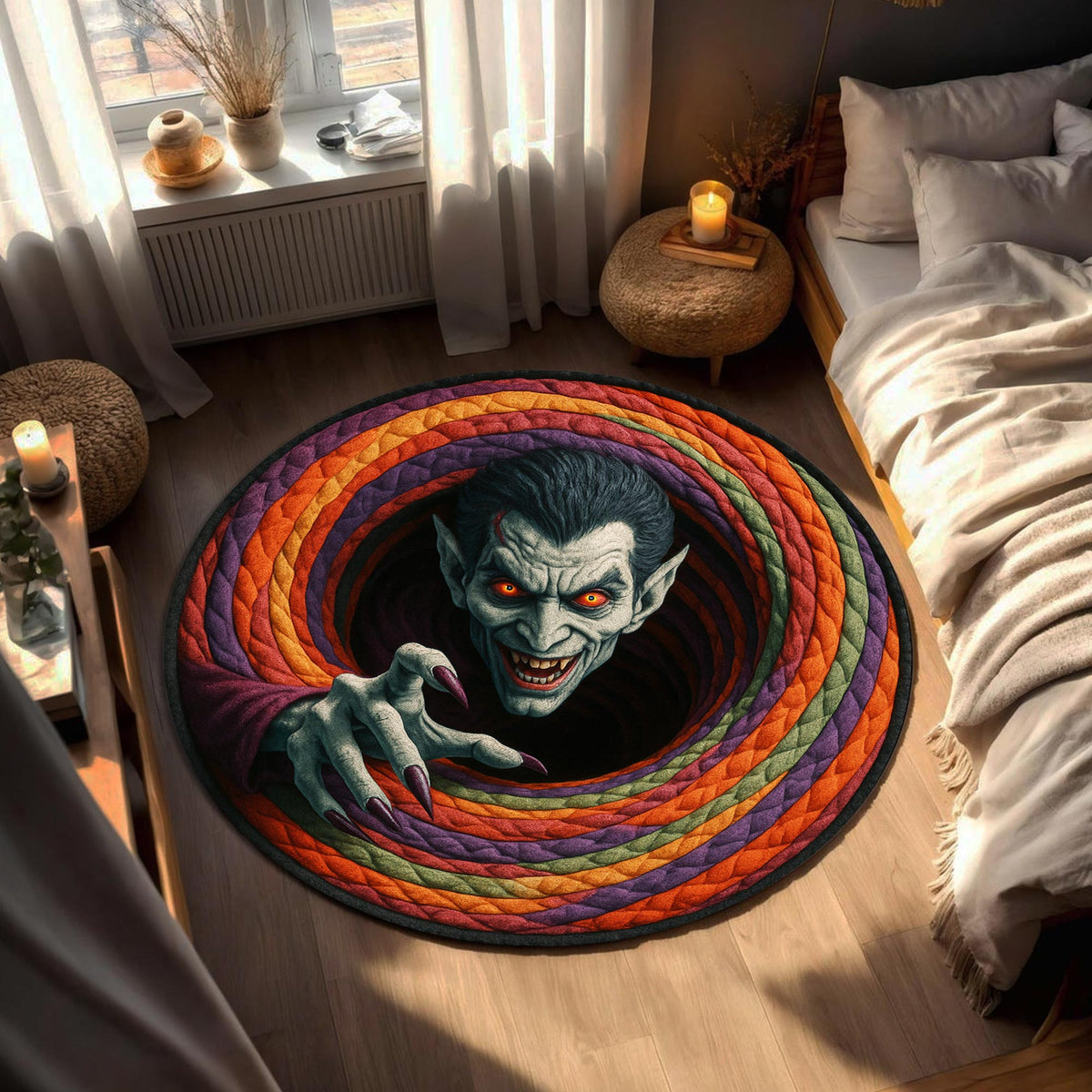 Vampire Halloween 3D Printed Rug UKHH5230902