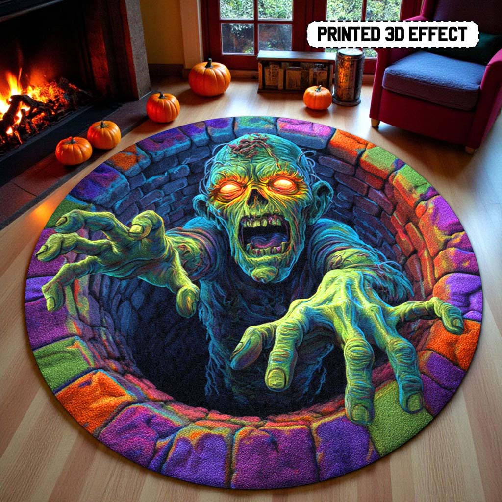 Zombie Halloween 3D Printed Rug UKHM5230903