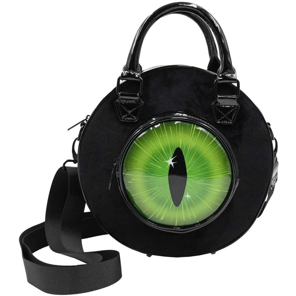 Eyeball Black Cat Backpack Purse