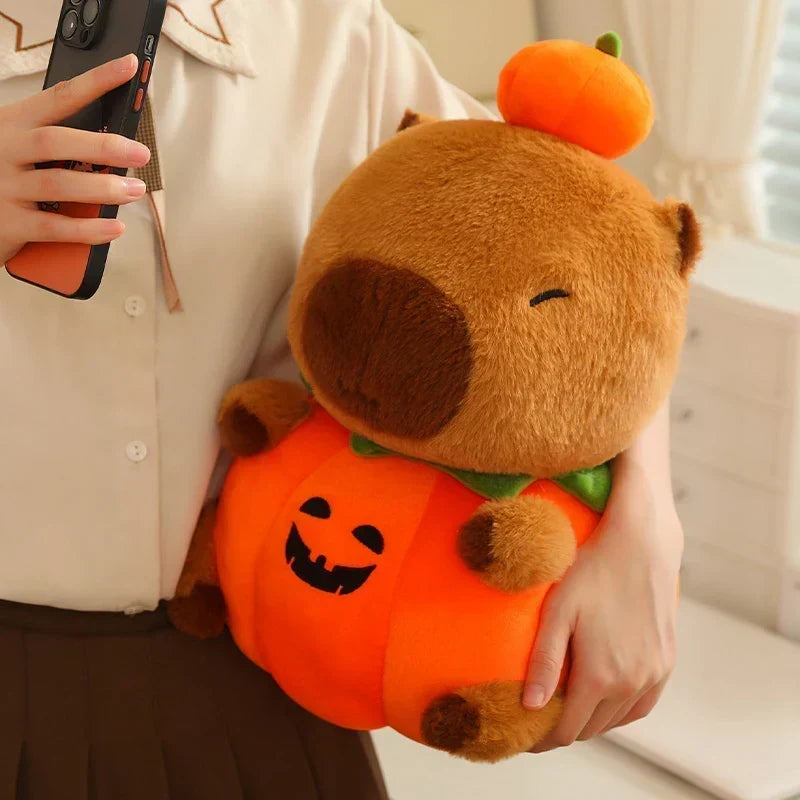Adorable Halloween Pumpkin Capybara Plush for Your Festive Celebrations!