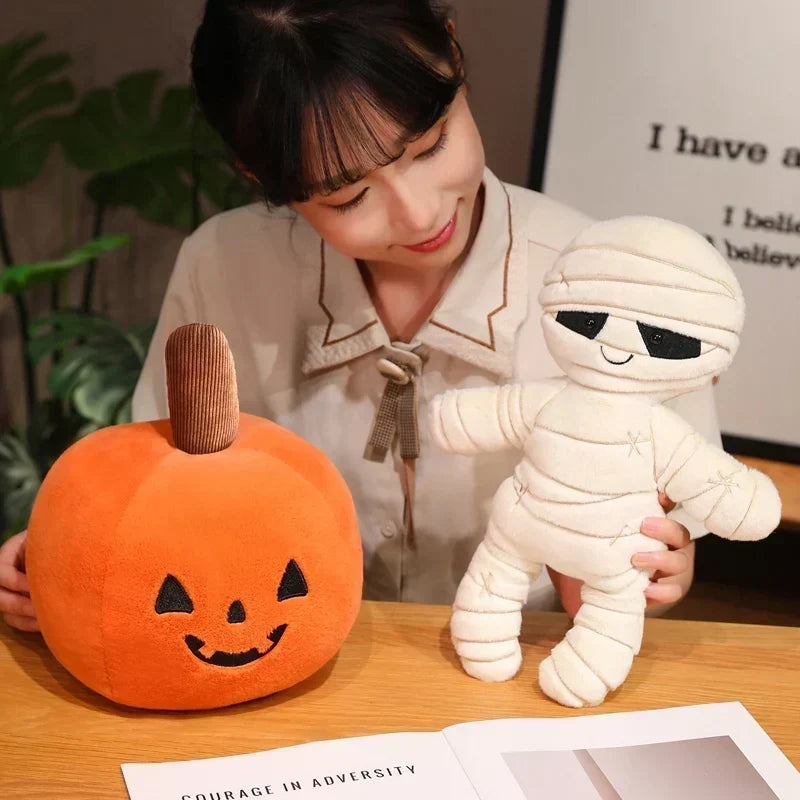 Spook-tacular Halloween Pumpkin Mummy Skull & Bone Plush Collection