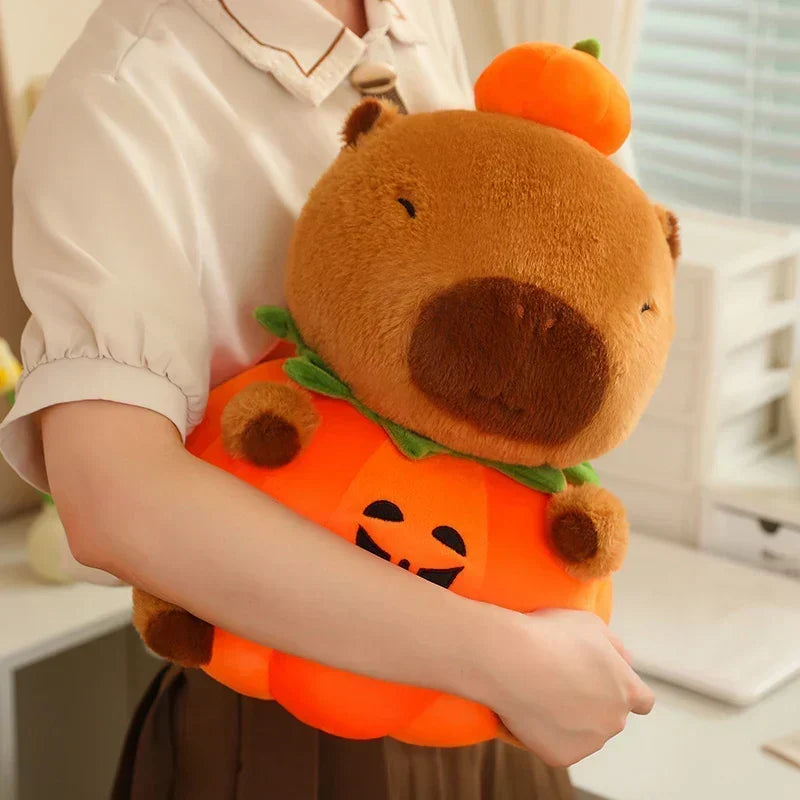 Adorable Halloween Pumpkin Capybara Plush for Your Festive Celebrations!